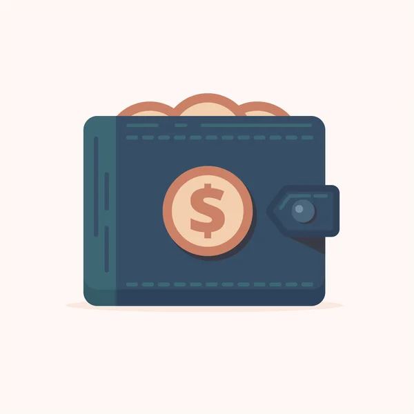 Бумажник с деньгами — стоковый вектор