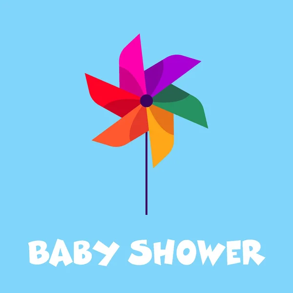 Baby dusch gratulationskort — Stock vektor