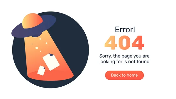 Das Konzept der 404 Fehlerwebseite — Stockvektor