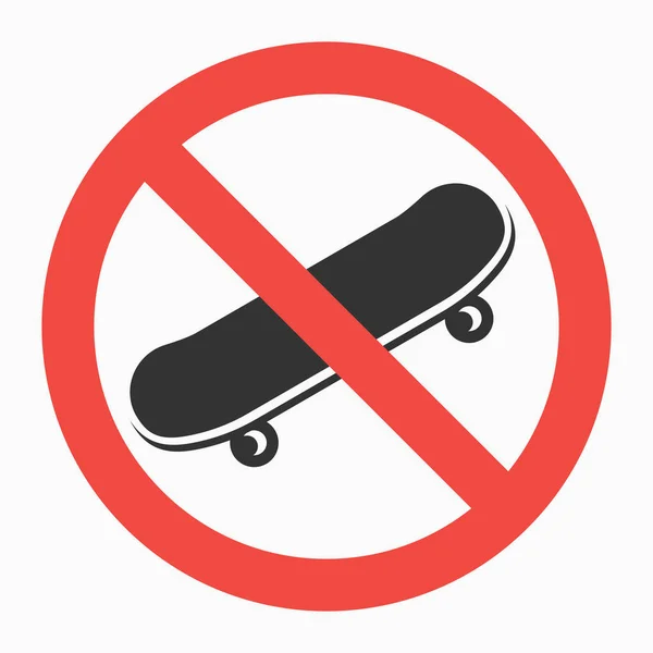No-skateboards-sign — Stock Vector