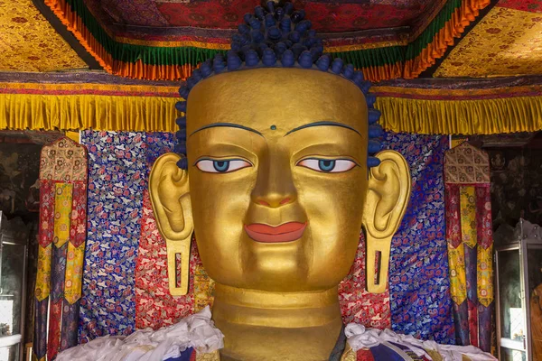 Statua Oro Shakyamuni Buddha Monastero Shey Palace Ladakh India — Foto Stock