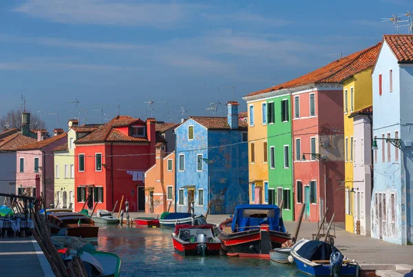 Barevné Domy Burano Benátky Itálie — Stock fotografie