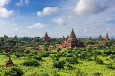 Antik Bagan pagodadan ve tapınaklar Myanmar