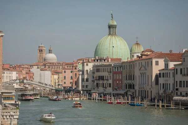 Canal Grande Csatornára Basilica Santa Maria Della Salute Velence Olaszország — Stock Fotó