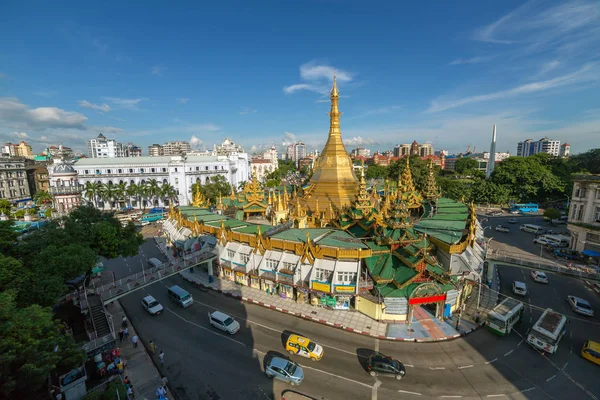 Yangón Myanmar Septiembre 2016 Sule Pagoda Buddhist Temple — Foto de Stock