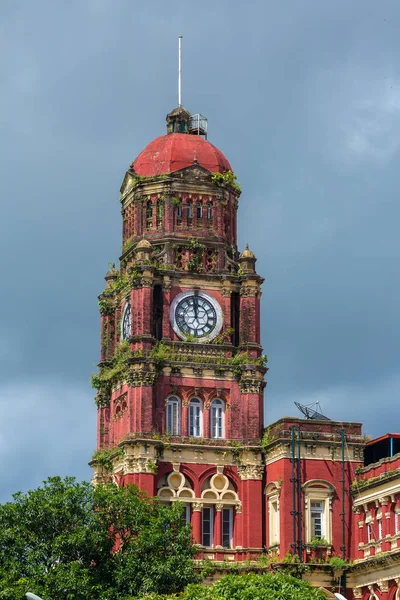 Hochgerichtsgebäude Rangun Myanmar Ikonisches Gebäude Aus Der Kolonialzeit Rangun City — Stockfoto