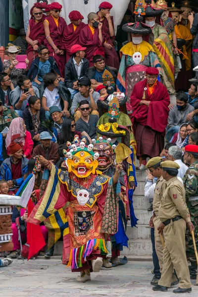 Leh Hindistan Haziran 2017 Tibet Budizmi Dini Gizem Dansı Ladakh — Stok fotoğraf