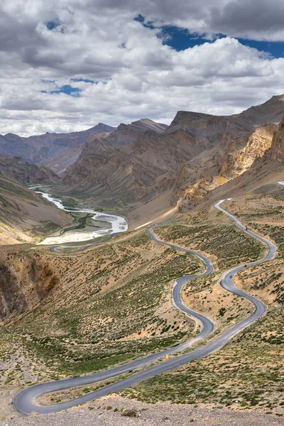 Famoso Lugar Gata Bucles Manali Leh Carretera Ladakh India — Foto de Stock