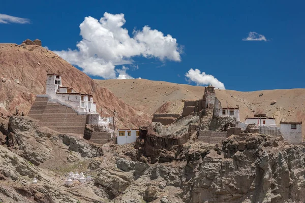 Bir Eski Kale Budist Manastır Leh Bölgesinde Ladakh Jammu Kashmir — Stok fotoğraf