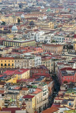 havadan görünümü bina şehir merkezindeki Napoli, İtalya
