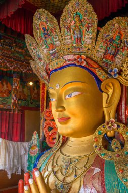 Maitreya Buda 28 Thiksey Gompa Manastırı Ladakh, Kuzey Hindistan'ın
