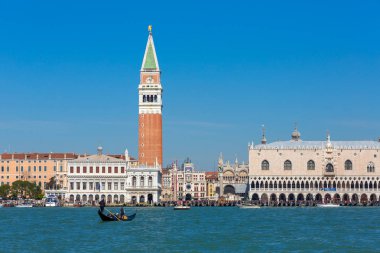 Su manzaralı, San Marco Meydanı ve Doge Sarayı Venedik, İtalya