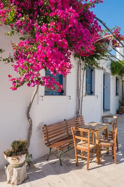 Vista Pitoresca Rua Aldeia Lefkes Ilha Paros Cíclades Grécia — Fotografia de Stock