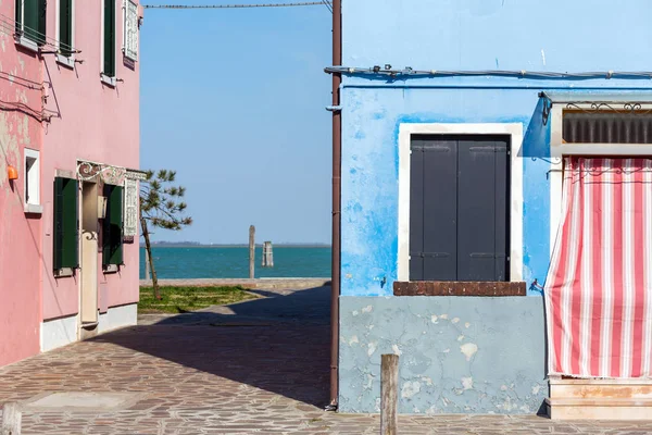 Casas Coloridas Burano Venecia Italia — Foto de Stock
