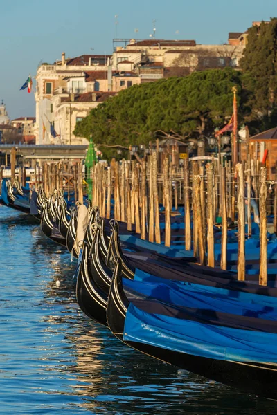 Gondelparken Canal Grande Venedig Italien — Stockfoto