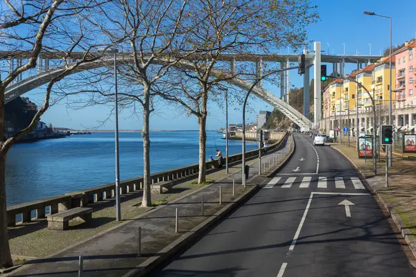 Oporto Portogallo Gennaio 2018 Ponte Arrabida Bridge Oporto Portogallo — Foto Stock