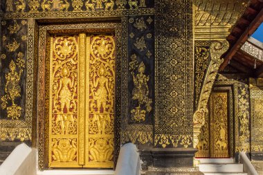 Wat Xieng tanga tapınağın Luang Prabang, Laos dış detaylar