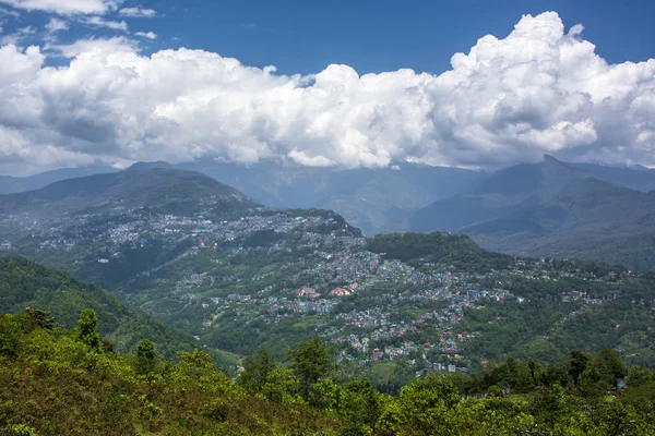 Krásný Pohled Gangtok Město Hlavní Město Státu Sikkim Severní Indie — Stock fotografie