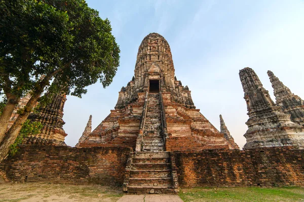 Wat Chaiwatthanaram Tempel Ayutthaya Historischen Park Thailand — Stockfoto