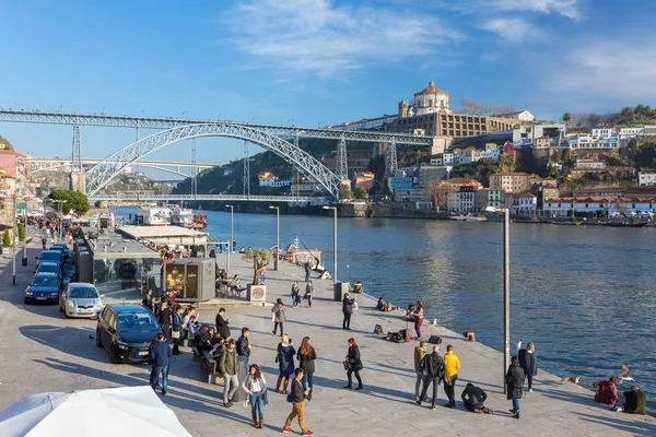 Πόρτο Πορτογαλία Ιανουαρίου 2018 View Από Ιστορικό Κέντρο Της Πόλης — Φωτογραφία Αρχείου