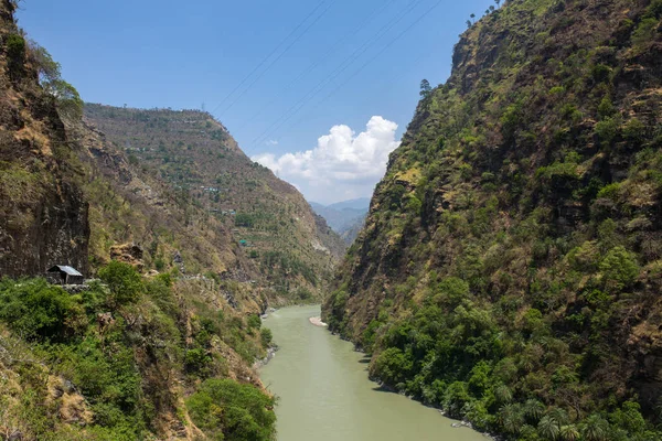 Paisaje Río Beas Valle Kullu Camino Manali Himachal Pradesh Norte — Foto de Stock