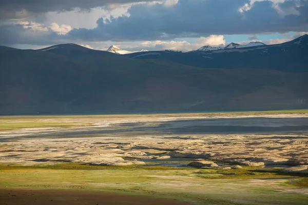 Beau Paysage Lac Tso Kar Dans Région Ladakh Inde — Photo