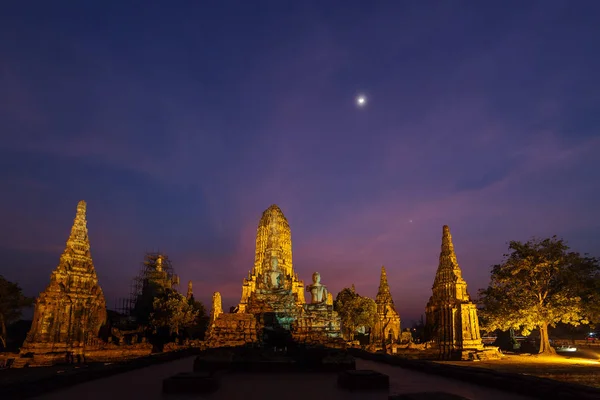 Wat Chaiwatthanaram Tempel Ayutthaya Historischen Park Thailand — Stockfoto