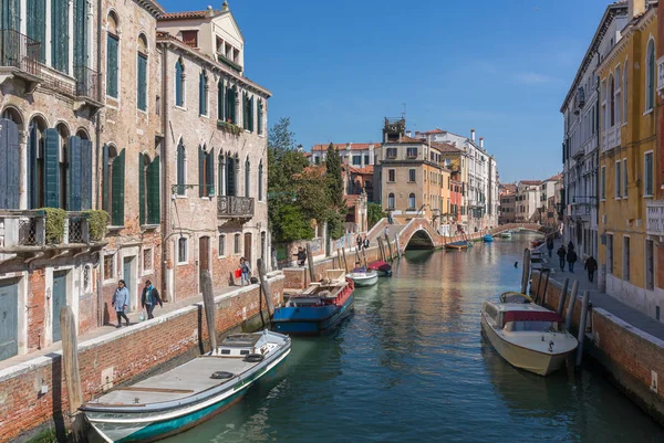 Venice Olaszország 2018 Március Napi Nézet Oldalsó Csatorna Velence Olaszország — Stock Fotó