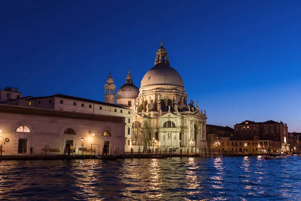 Basílica Santa Maria Della Saudação Noite Veneza Itália — Fotografia de Stock