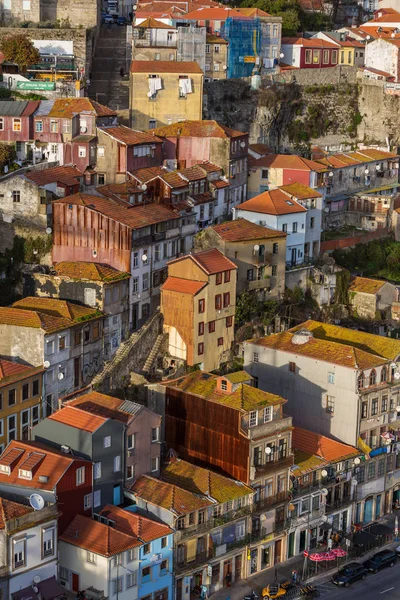 Widok Dnia Starego Miasta Porto Portugalia — Zdjęcie stockowe