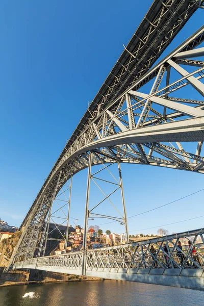 Διάσημη Γέφυρα Ponte Dom Luiz Στο Πόρτο Πορτογαλία — Φωτογραφία Αρχείου