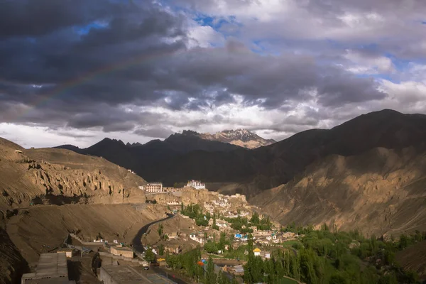 Arco Iris Sobre Monasterio Lamayuru Gompa Ladakh Jammu Cachemira India —  Fotos de Stock