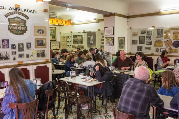 Barcelona Spanya Mart 2018 Ünlü Geleneksel Kafe Granja Viader Barselona — Stok fotoğraf