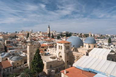 Jerusalem eski şehrin üstten görünüm