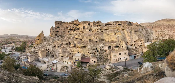 Cavusin fortress and church Vaftizci Yahya, Saint John the Baptist in Cappadocia, Turkey — Stock Photo, Image