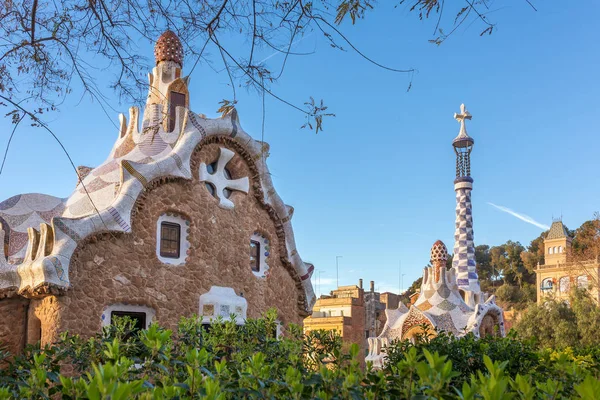 Park Guell projetado por Antoni Gaudi, Barcelona — Fotografia de Stock