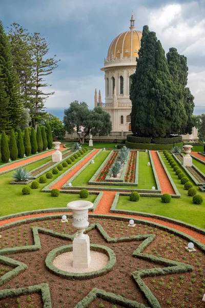 Bahai zahrady a chrám v Haifě, Izrael — Stock fotografie