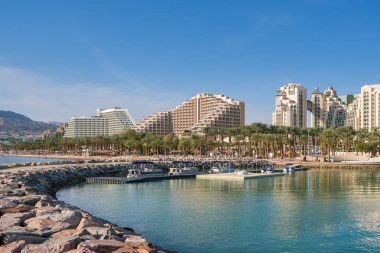 Eilat - Kızıldeniz İsrail ünlü tatil şehir güzel manzara
