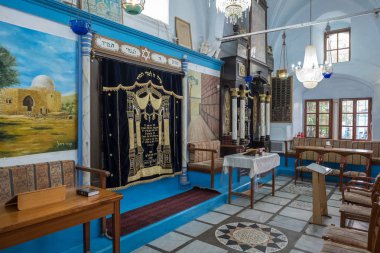 Safed, İsrail - 18 Kasım 2018: Abuhav içinde synagoge Tzfat, İsrail