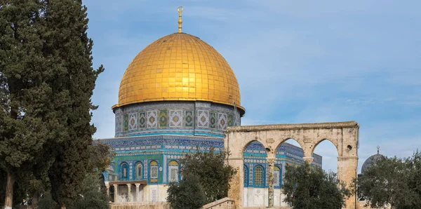 Mosquée Aqsa Dôme Rocher Jérusalem Israël Vue Rapprochée — Photo