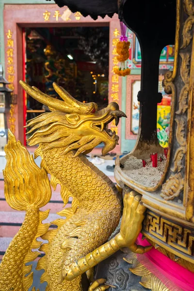 Ладан Горит Китайском Храме Храм Пун Тао Конг Китайский Храм — стоковое фото