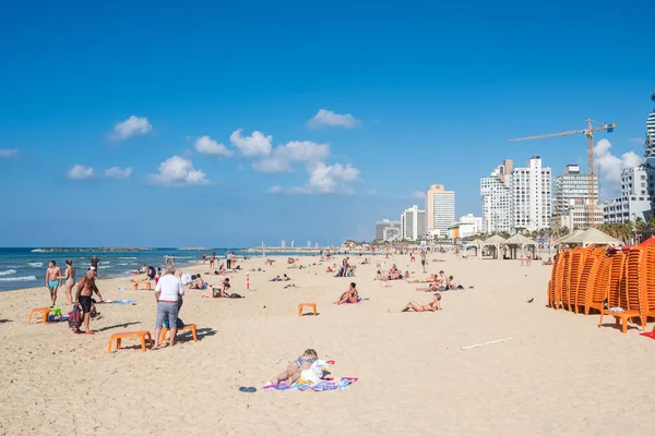 Tel Aviv Israel Noiembrie 2018 Plaja Orașului Tel Aviv Ziua — Fotografie, imagine de stoc