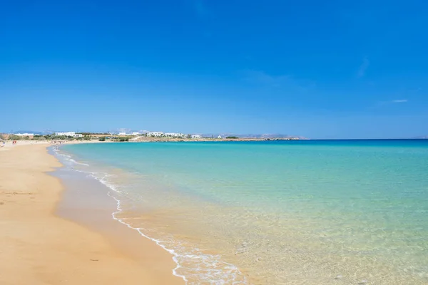 Sandy Beach Med Utrolig Rolig Vann Øya Paros Kykladene Hellas – stockfoto