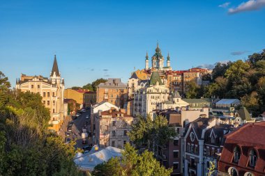 Kiev, Ukrayna'daki Saint Andrews Kilisesi'nin görünümü