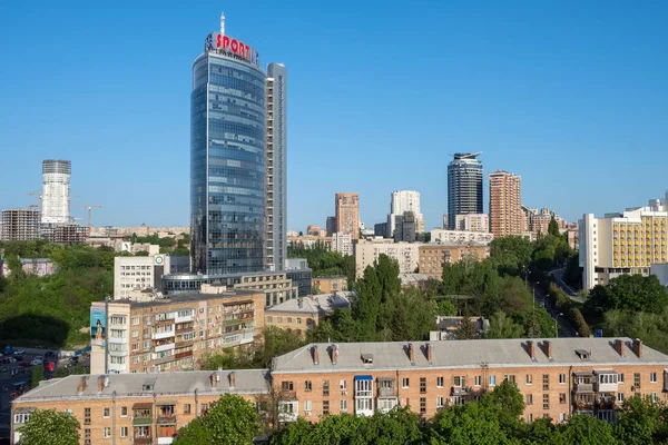 Veduta aerea del centro di Kiev in estate, Ucraina — Foto Stock