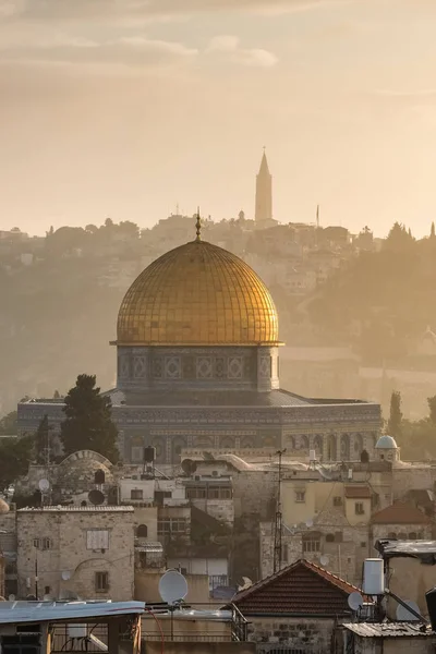 Mesquita de Al-aqsa ou Cúpula da Rocha em Jerusalém, Israel — Fotografia de Stock