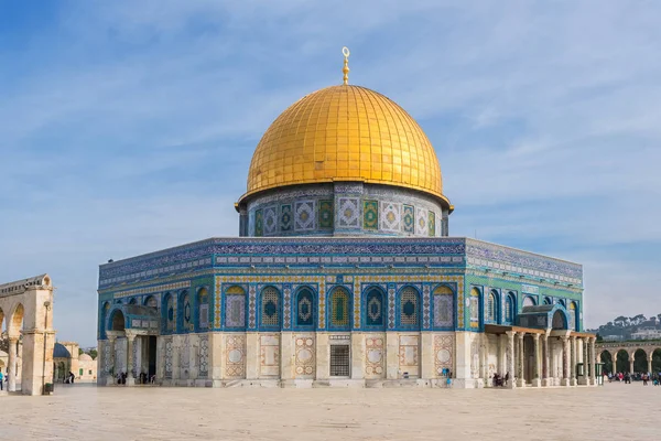 예루살렘의 알-아크사 모스크 또는 돔 오브 더 록, 이스라엘 — 스톡 사진