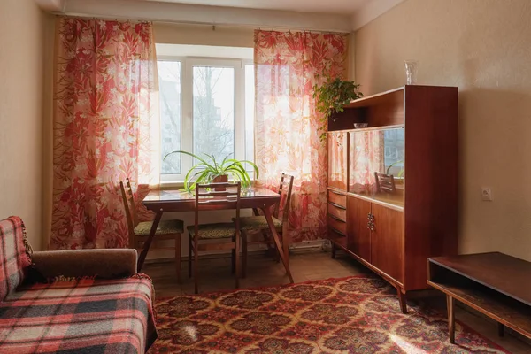 Interior of typical soviet style apartment. — Stock Photo, Image