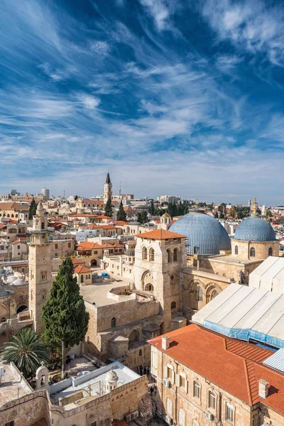 Ovanifrån av Jerusalem gamla staden — Stockfoto