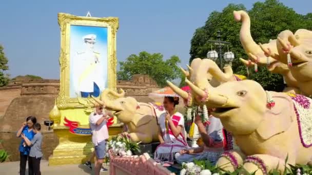 Rocznica Chiang Mai Flower Festival 2017 ceremonia otwarcia. — Wideo stockowe